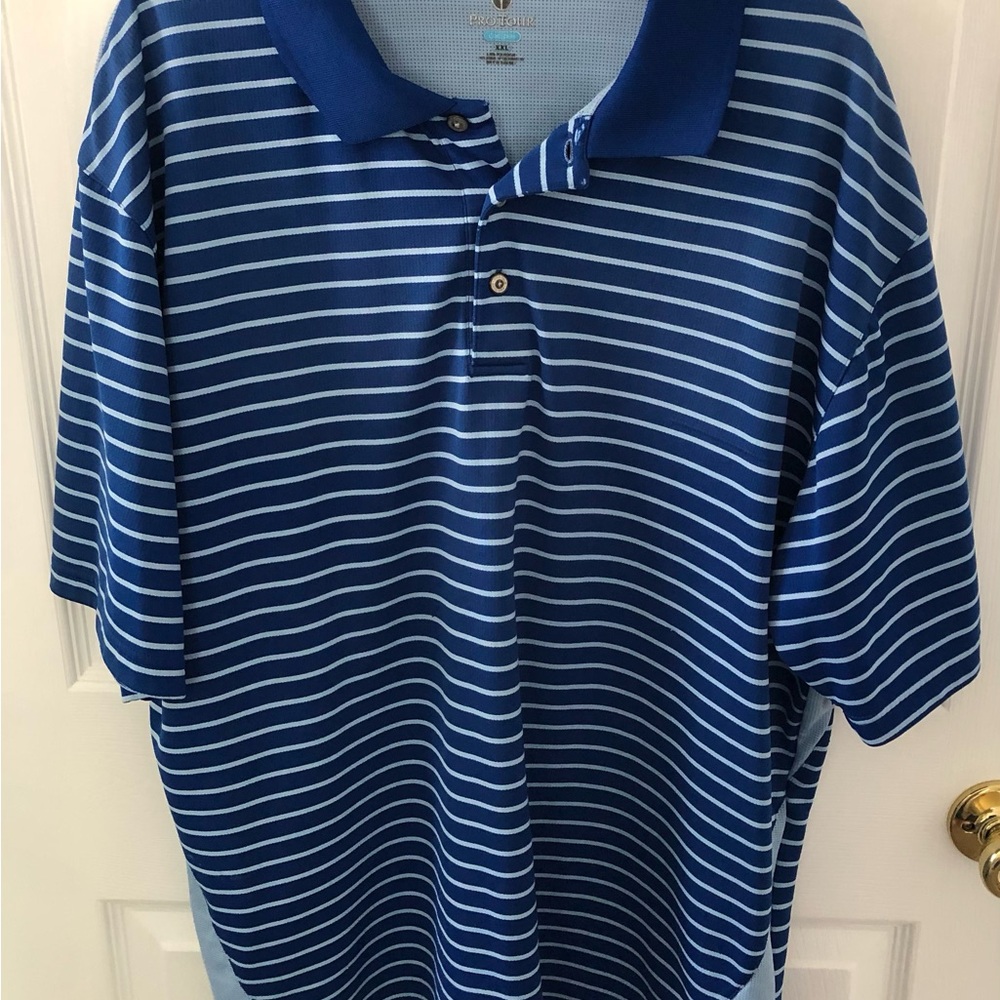 Mens XXL Golf Polo Shirt Cool Play Pro Tour Moisture Wick UPF Country Club Prep